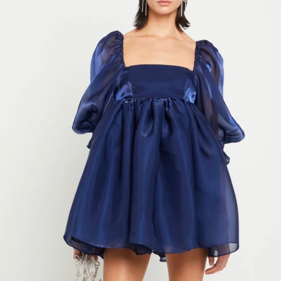 Blue Cloud, Puff Mini Dress - Picture 1 of 2